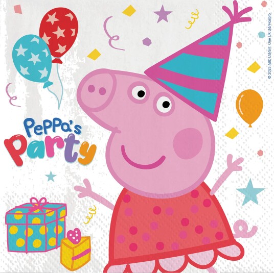 Servietter Peppa Gris™ Peppa’s Party 20 pakning
