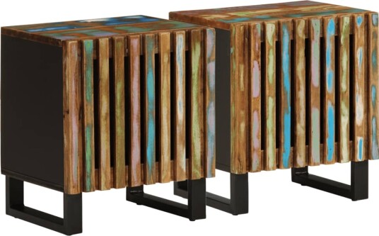  Nattbord 2 stk 40x34x46 cm gjenvunnet heltre 377425