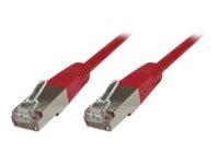 MicroConnect nettverkskabel - 25 cm - rød