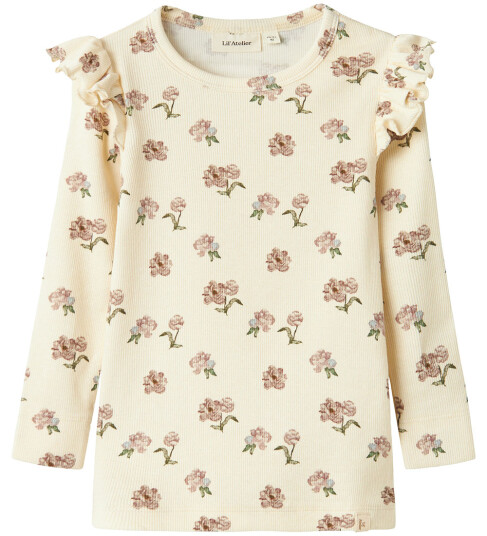 Lil- Atelier Gavo Eko Long Sleeve Slim Top Beige 104