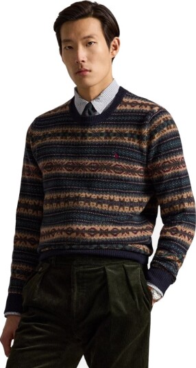 Polo Ralph Lauren Fair Isle Wool Sweater Navy L