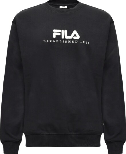 FILA Valsera Regular Brushed Sweatshirt BLACK EGRET S