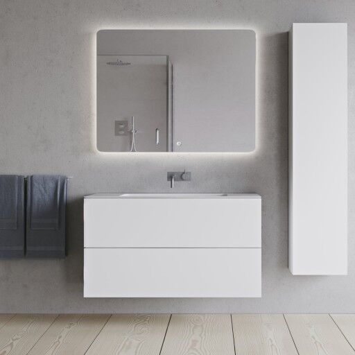 Copenhagen Bath SQ2 Servantskap 100 100x45x60 cm med servant Hvit Matt