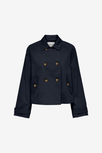 Only Carmakoma   Jakke carApril Life Short Trenchcoat Otw   Blå