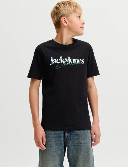 Jack & Jones Jjtom Tee Ss Crew Neck Sn Jnr Black 140