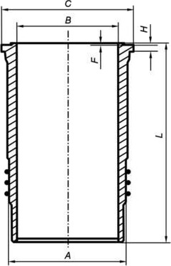 Sylinderhylse MAHLE 037 WN 48 01