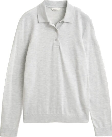 Gant Reg Ls Seamless Polo Grey L