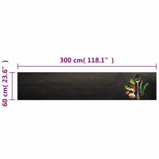 Kjøkkenteppe vaskbar krydder 60x300 cm fløyel 8721012918894