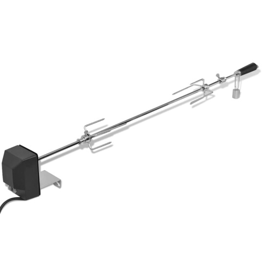 vidaXL BBQ Rotisserie-spyd med Motor Stål 1000 mm vidaXL BBQ Rotisserie-spyd med Motor Stål 1000 mm