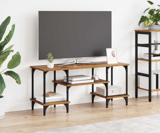 TV skap Gamle tre 102 x 35 x 45,5 cm Ingeniørtre og jern TV skap Gamle tre 102 x 35 x 45,5 cm Ingeniørtre og jern