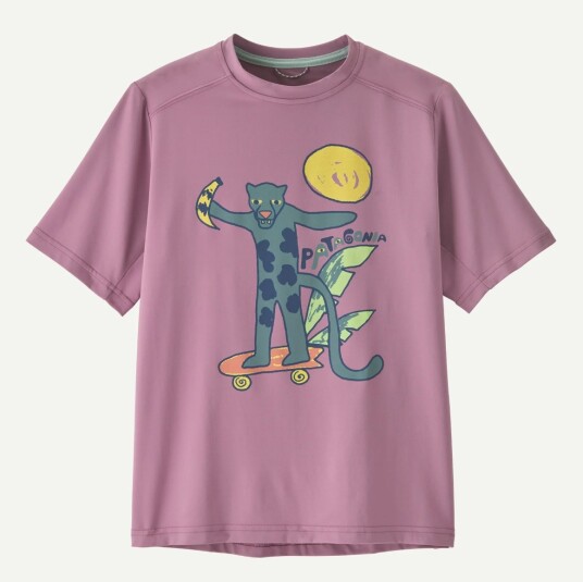 Patagonia Kids Cap SW T shirt Light Violet XXL 16 18år