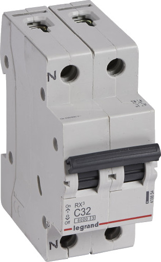 Legrand 6 stk RX³ MCB automatsikring C32 1P+N 1M 6kA