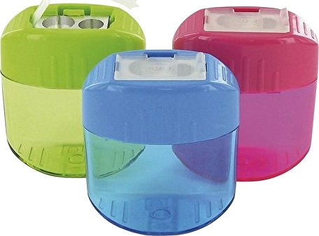 Wedo 52 30822 Manuell Blyantspisser Assorterte Farger Metall Plast 1,1 Cm 8 Mm 3 Stykker