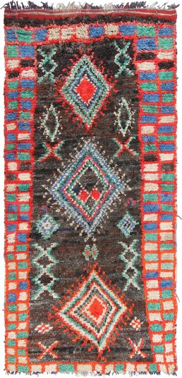 Marokkansk Boucherouite teppe 270 x 120 cm Størrelse: 270 x 120 cm