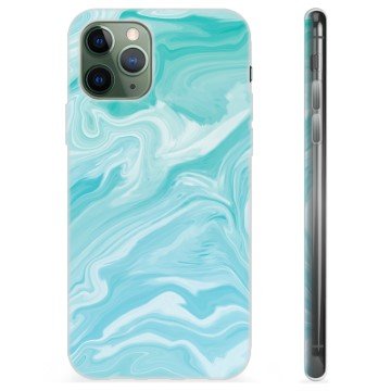 iPhone 11 Pro TPU-deksel Blå Marmor