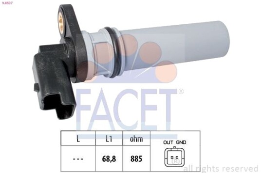 Turtallssensor, motormanagement FACET 9.0537 Turtallssensor, motormanagement FACET 9.0537
