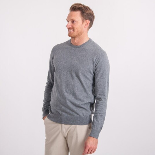 Cutter & Buck Oakville Crewneck Grå Golfgenser herre Grå (95) XX Large