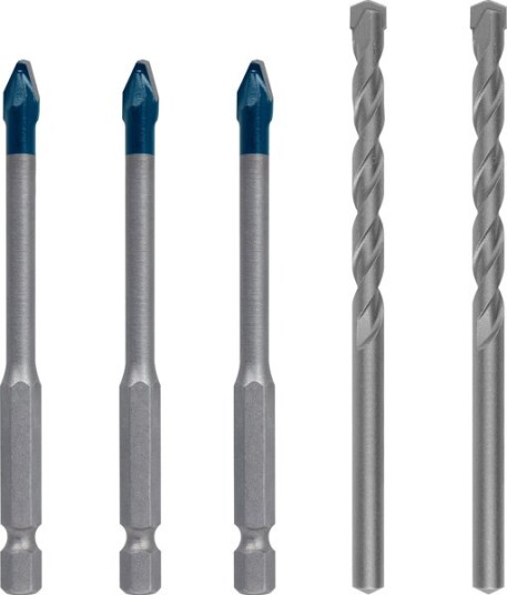 Bosch 5-dels Borsett for Betong og Fliser, 6 mm - HEX-9 Hardceramic