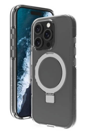 Dbramante1928 Iceland Ultra D3O Kickstand deksel for iPhone 16 Pro Max - Gjennomsiktig