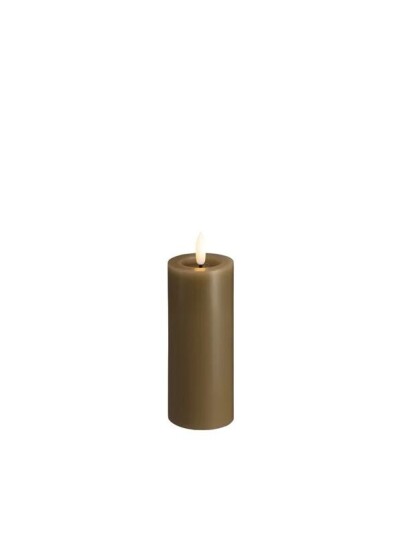 Moods & More LED pillar candle   Melted Dark sand   49x125 mm