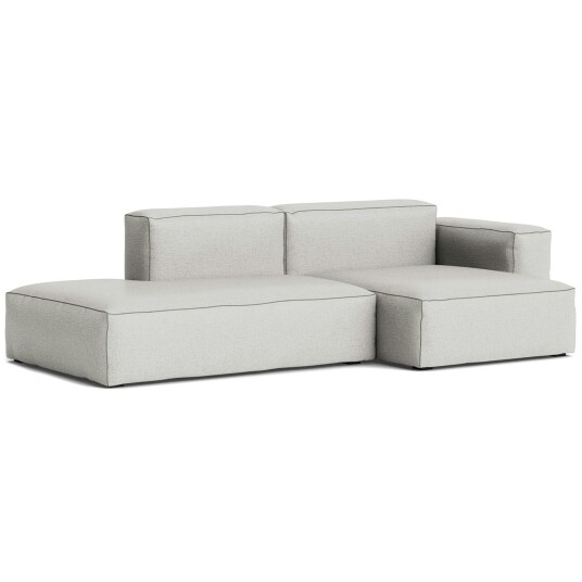 Hay Mags Soft Low 2,5 seterbenk Comb. 3 Høyre Divan Roden 04 / Mørkegrå Søm