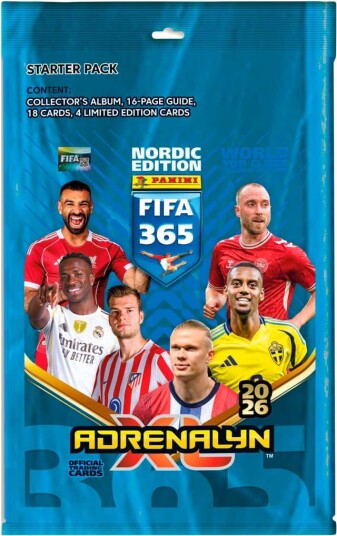 Panini Adrenalyn XL FIFA 365 2026 Startpakke med Limited Edition-kort Panini Adrenalyn XL FIFA 365 2026 Startpakke med Limited Edition-kort