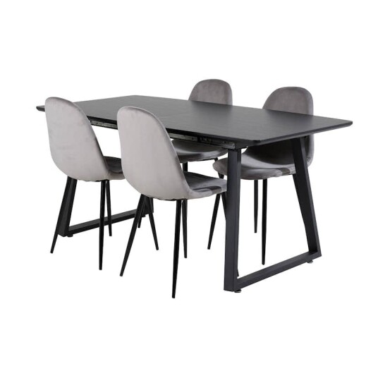Venture Home Spisegruppe Venture Home Ina med 4 Pobbie Stoler Fløyel GR19465S