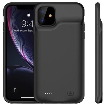Ladedeksel til iPhone 11 Backup 6000 mAh Svart