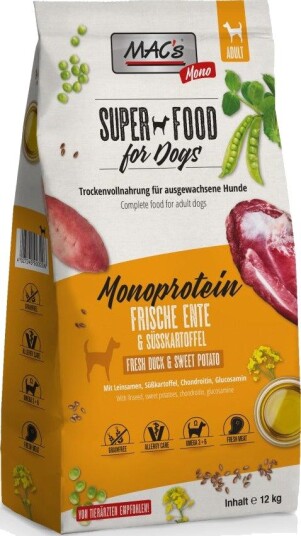 MacS tørrfôr Mac s Mono Super Food for Dogs And Tørrfôr til Hund 12 kg