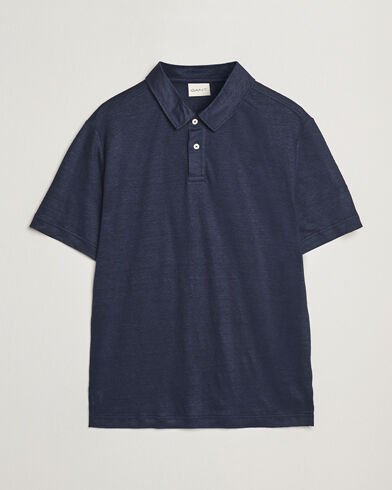 GANT Linen Polo Evening Blue
