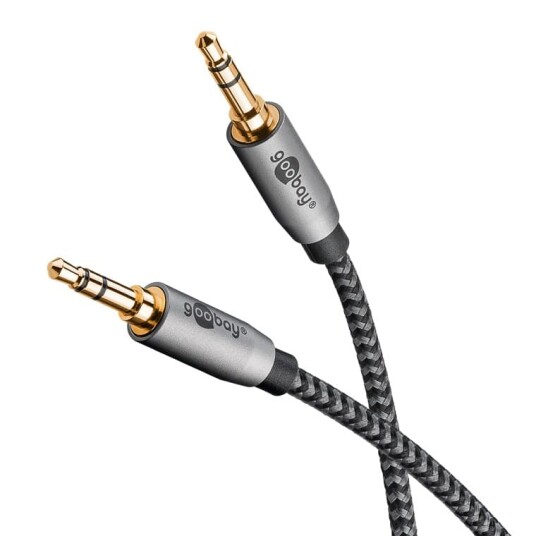Lydtilkoblingskabel AUX 3,5 mm stereo 0,5 m