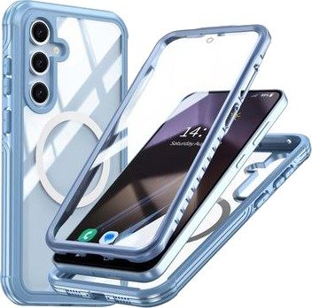 Samsung Galaxy S24 FE Magnetisk-deksel med Beskyttelsesglass - MagSafe-kompatibel - Blå