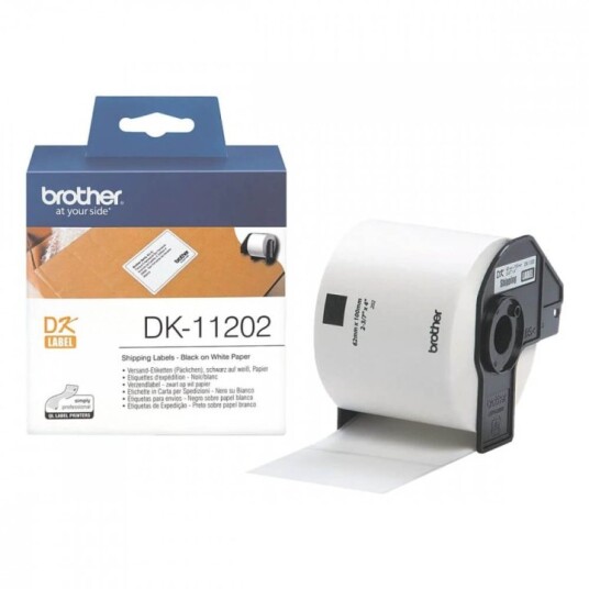 Brother Etiketter DK11202 62x100mm Svart på Hvit