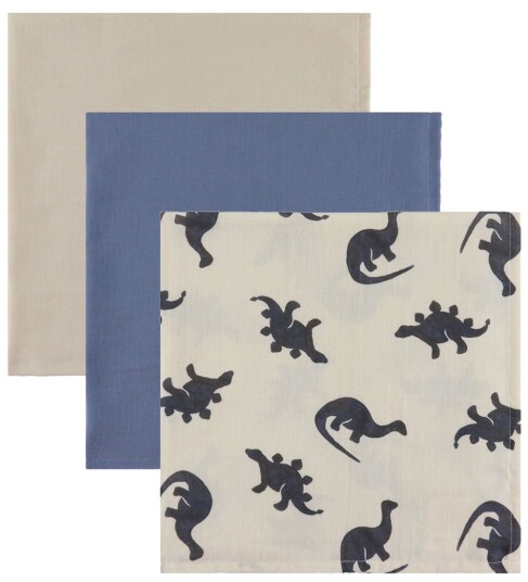 That"s Mine Mono Dino Bora Muslin Cloth 3-Pakning