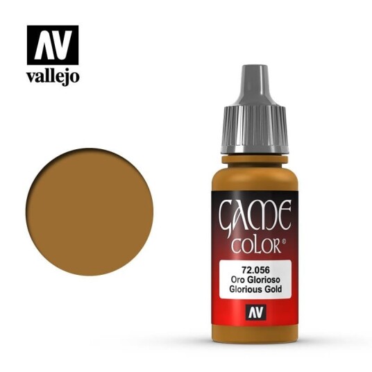Vallejo Glorious Gold 17ml Modellbyggingmalekitt for Fantasyfigurer