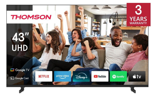Thomson 43" UHD Google TV 43UG4S14 svart