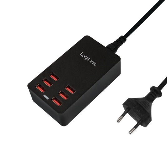 LogiLink USB Ladeger‹¨«t 6 Port32W F-FEEDS