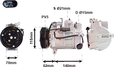 AC-kompressor VAN WEZEL 3001K717
