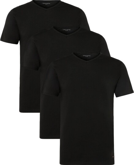 Tommy Hilfiger Stretch Vn Tee Ss 3Pack Black S