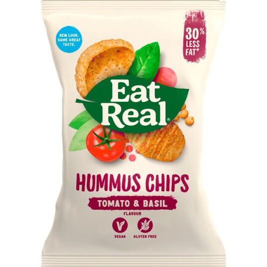 Eat Real hummuschips tomat & basilikum 110 g Eat Real hummuschips tomat & basilikum 110 g