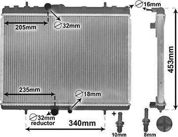 VAN WEZEL 40002269 Radiator motorkjøling