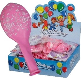 Bini Balloons Bini Balloons Ballonger It's a Girl Lyserosa Ø29cm 6 stk