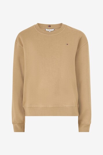Tommy Hilfiger Collegegenser Reg Flag On Chest Swtshrt Brun