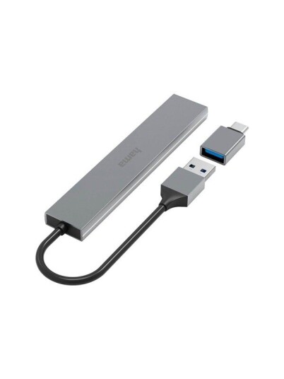 Hama 00200141 interface hub USB hub USB 3.1 4 porter Gr 00200141 Hama 00200141 interface hub USB hub USB 3.1 4 porter Gr 00200141
