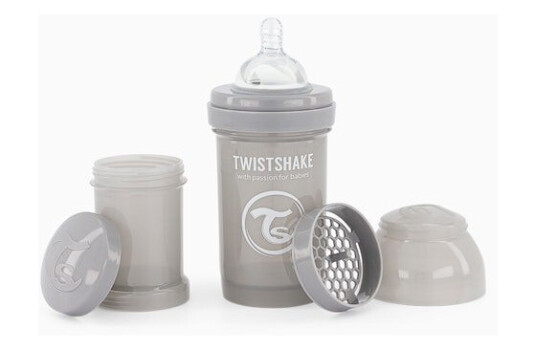 Twistshake Anti-Colic Baby Bottle Pastel Grey 180 ml