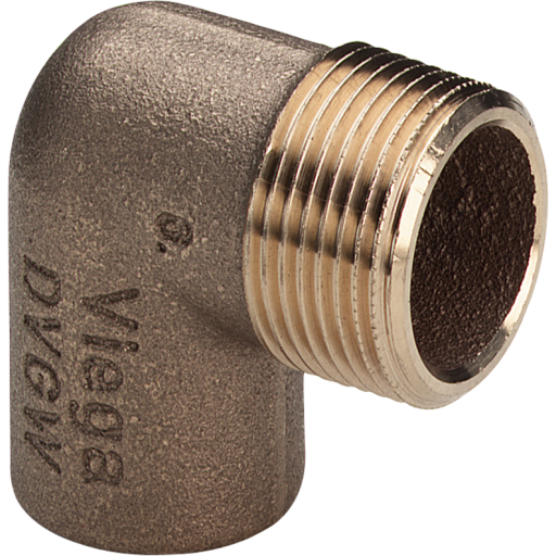 10 stk Messing lodde albue muffe/nippel 28 mm x 1" 90°