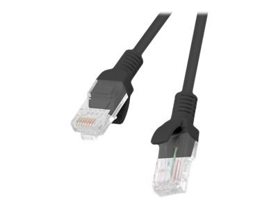 Lanberg Koblingskabel Rj-45 Hann Til Rj-45 Hann 25 Cm Utp Cat 5E Formstøpt Uten Hindringer Flertrådet Svart Ral 9004