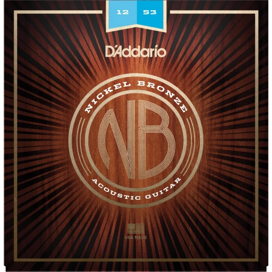 DAddario Nickel Bronze Acoustic Guitar Strings Light 12-53