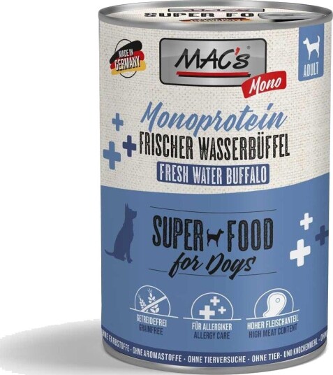 MacS våtfôr MAC s Våtfôr til Hund Vannbøffel 400 g