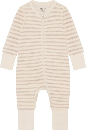 CeLaVi Jumpsuit Ls Yd Stripe Cream 100